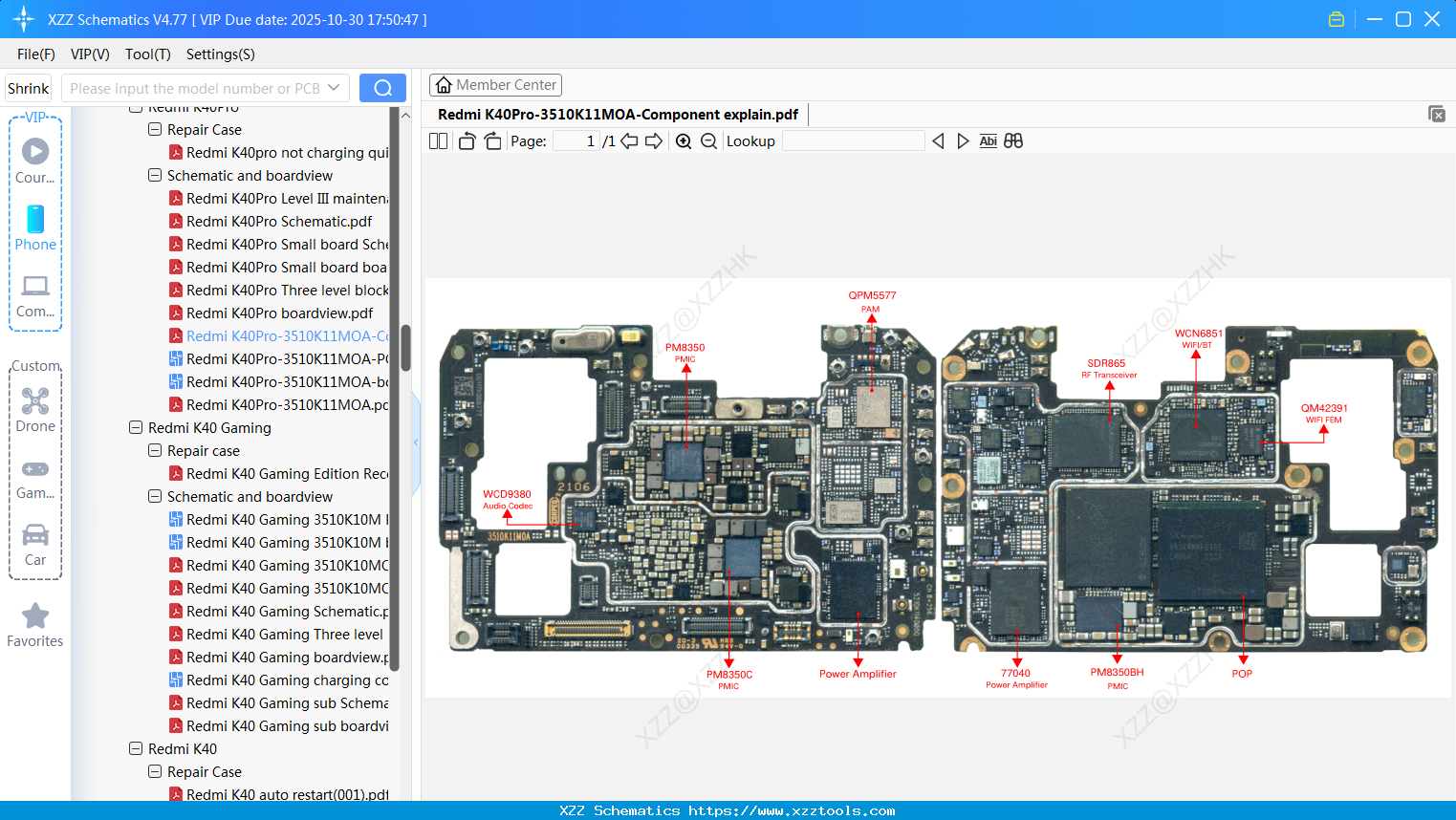Xiaomi Redmi K40Pro-3510K11MOA-Component Explain